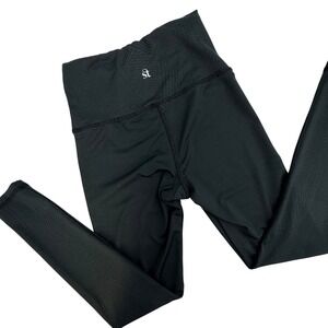 Strut This Leggings Womens One Size Black Geometric High Waist Yoga Athletic